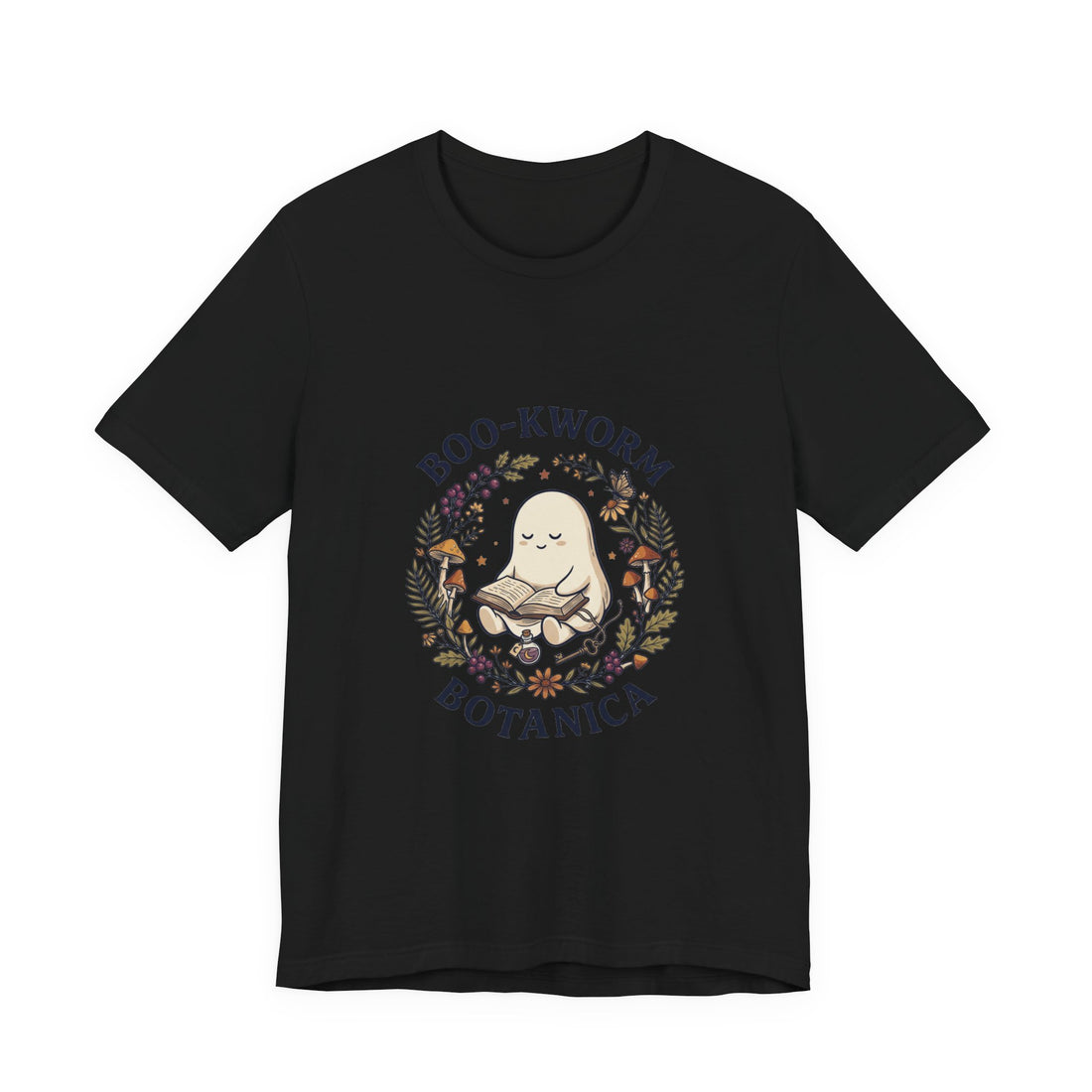 Boo-Kworm Botanica Tee | Spooky Reader, Cute Ghost Reading