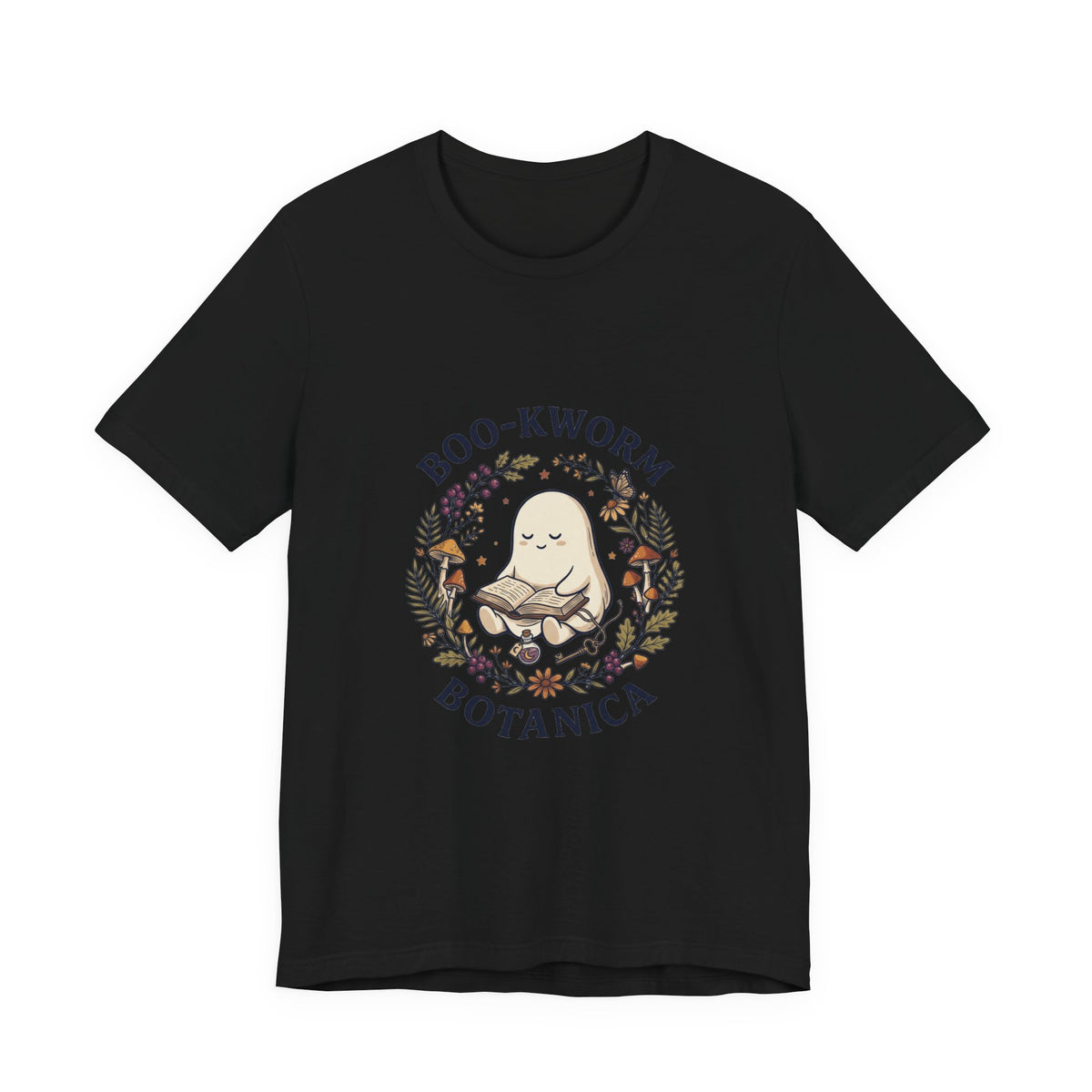 Boo-Kworm Botanica Tee | Spooky Reader, Cute Ghost Reading
