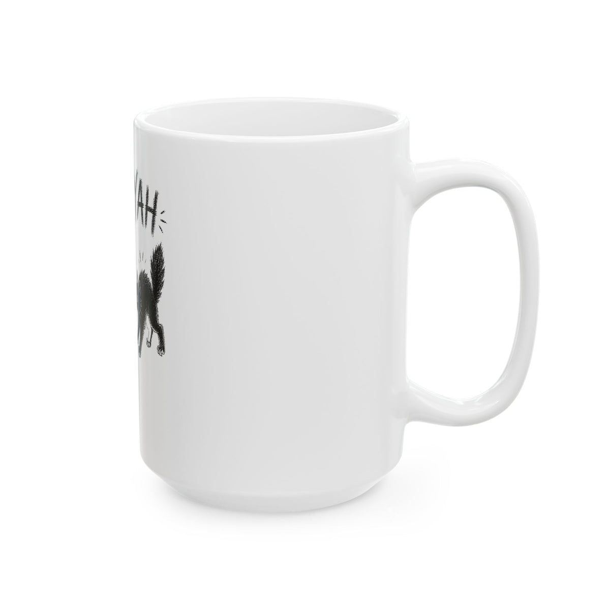 Halloween Boo-Yah Ceramic Mug — Ghost & Black Cat 11oz/15oz