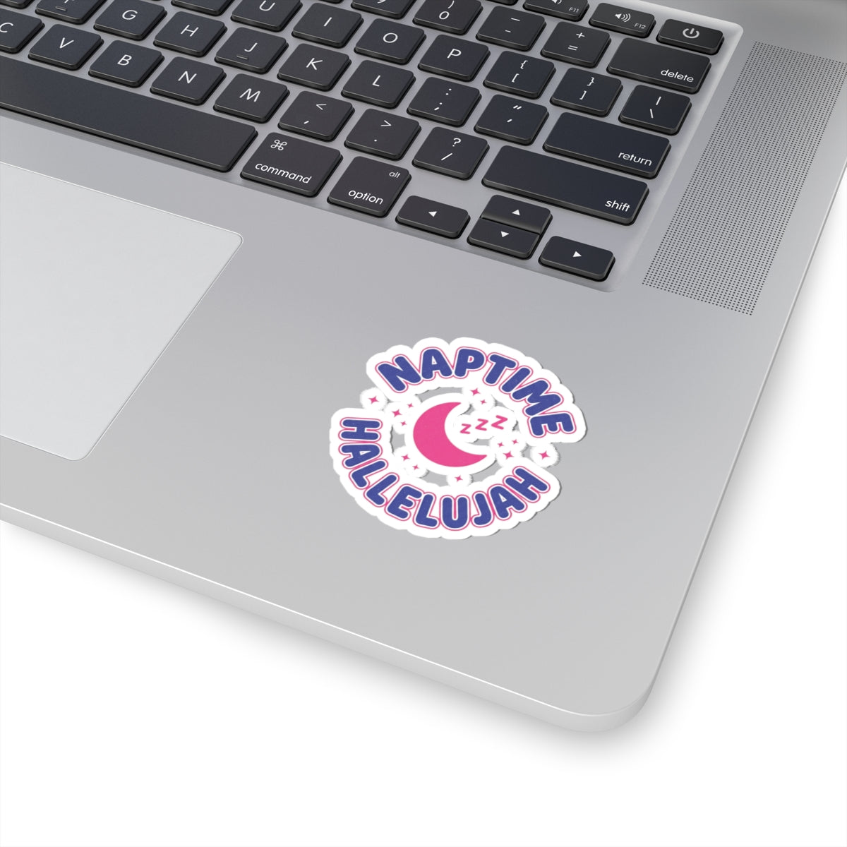 Naptime Hallelujah Kiss-Cut Stickers | Faith Mom Humor, Pastel Retro Typography