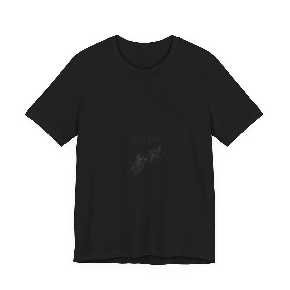 Cat Blast T‑Shirt — "BOO-YAH" Funny Cat Rocket Graphic Tee