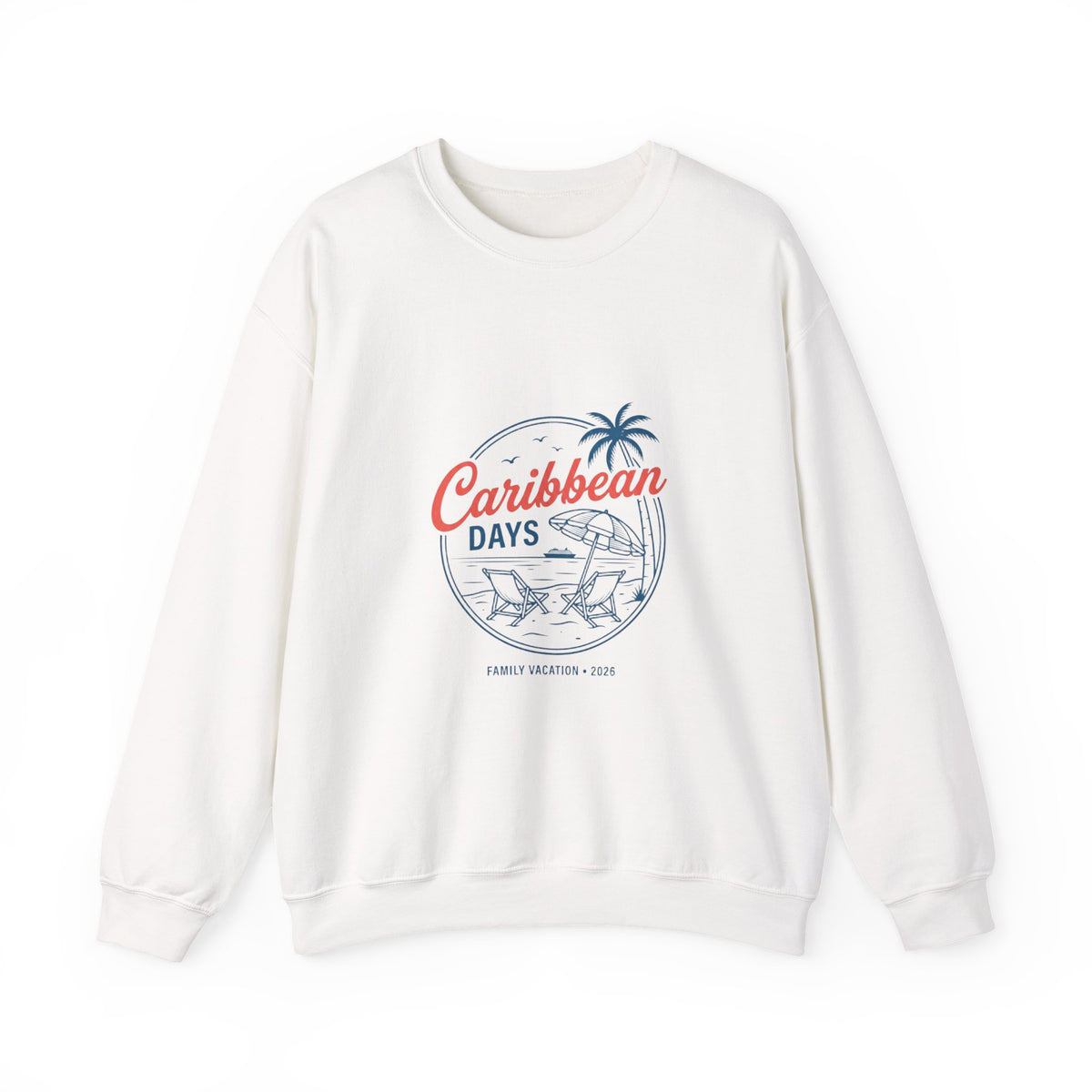 Caribbean Days Tropical Cruise Sweatshirt | Nautical Palm Beach Vibes