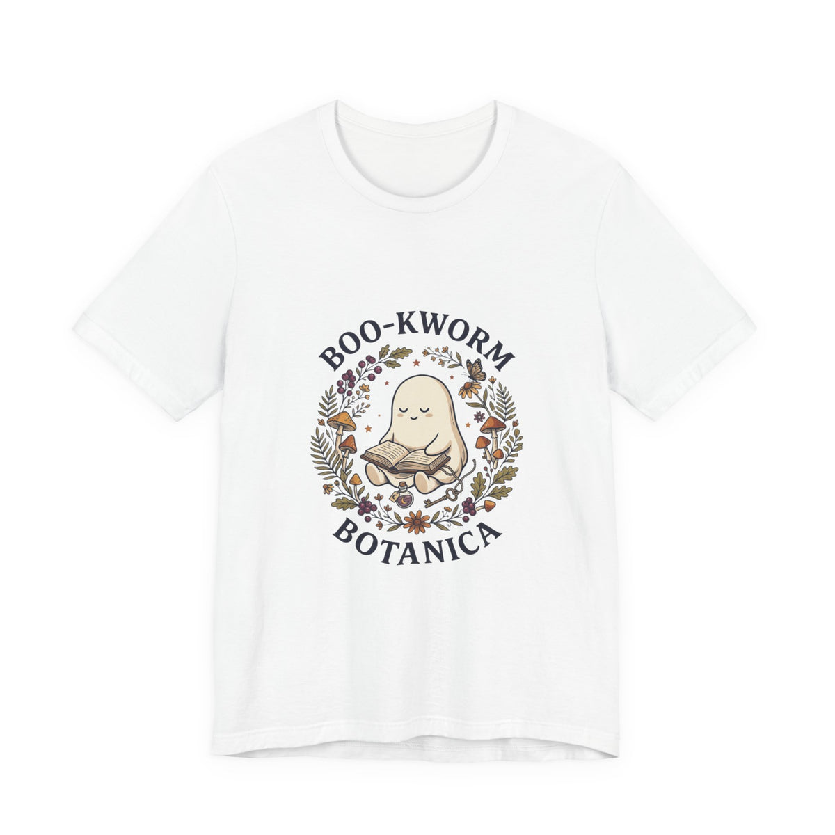 Boo-Kworm Botanica Tee | Spooky Reader, Cute Ghost Reading