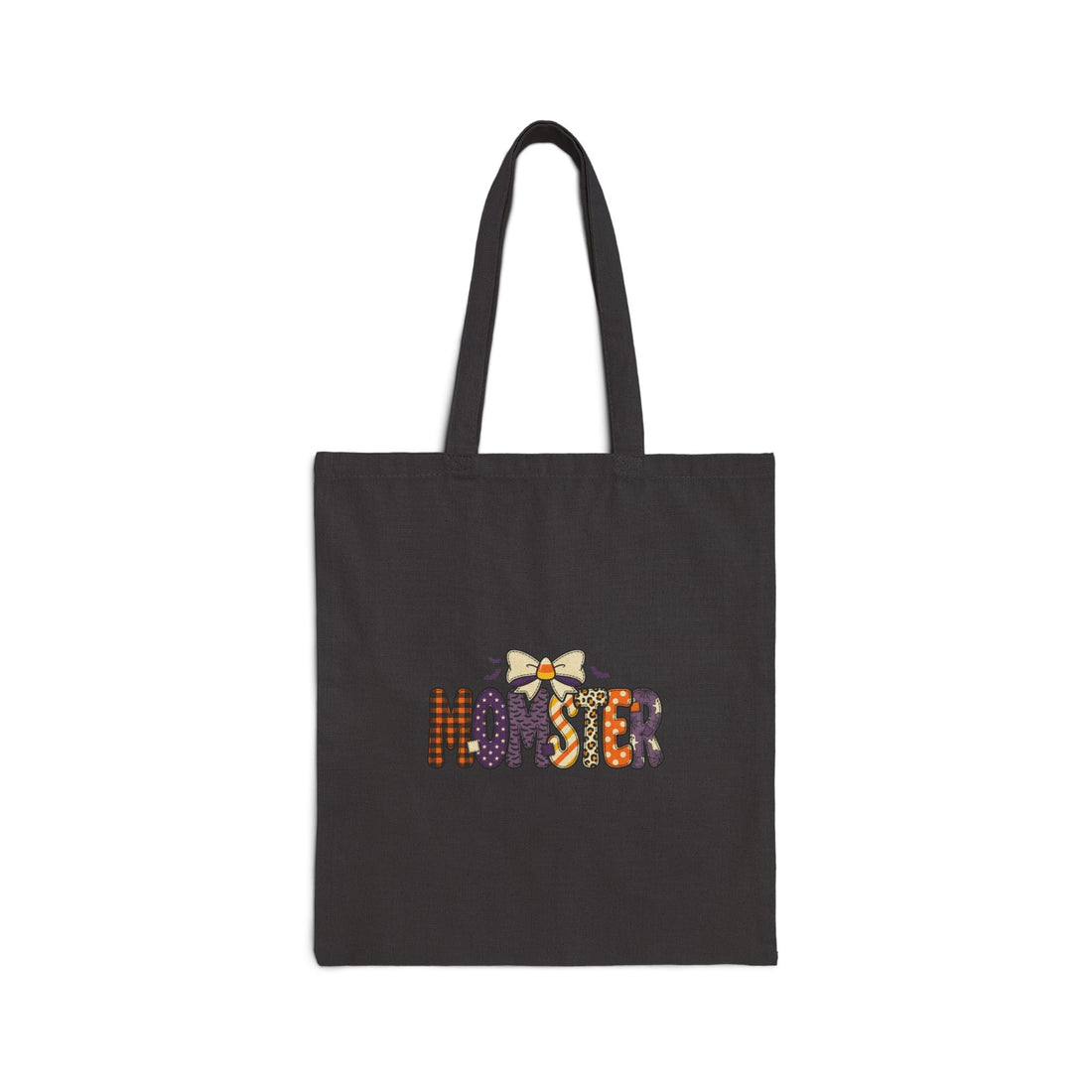 Momster Halloween Tote | Canvas Trick-or-Treat Bag, Spooky Mom Graphic