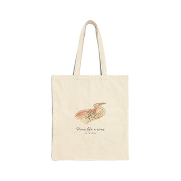 Praise Like a River Tote, Christian Autumn, Fall Leaves Barn Horse Scripture Tote