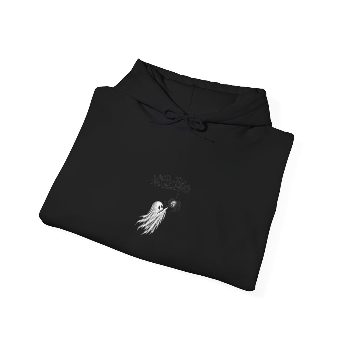 Ghost 'Wee Boo' Hoodie — Cute Minimal Halloween Sweatshirt