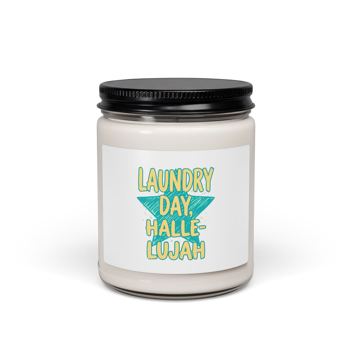Laundry Day Hallelujah Candle | Scented Soy 9oz, Christian Typography