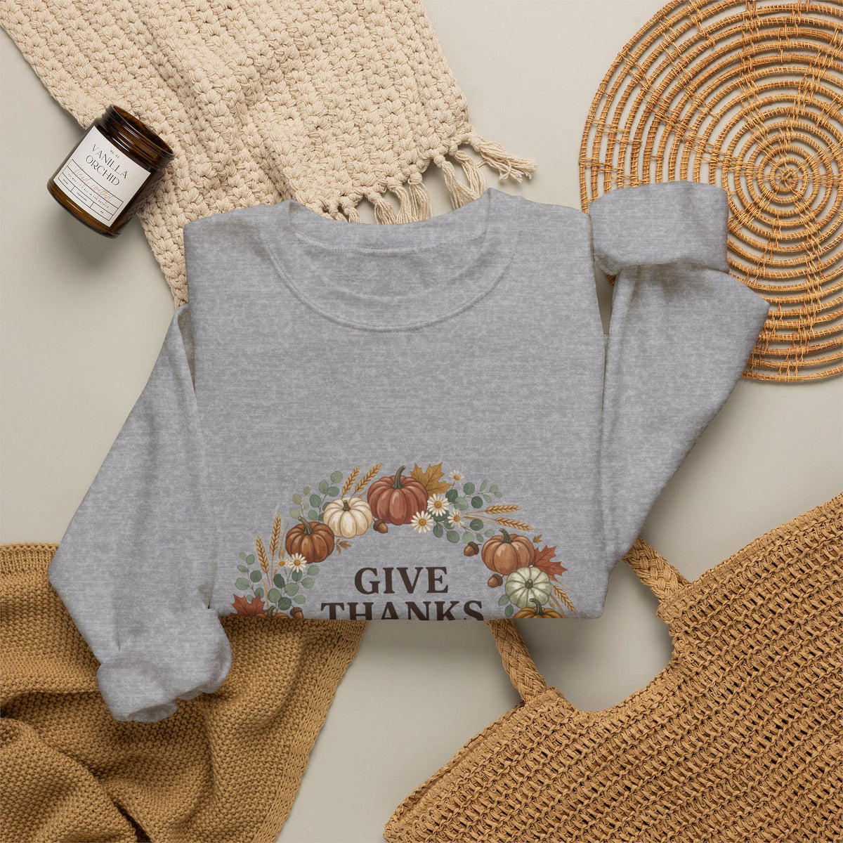 Give Thanks to the Lord Sweatshirt | Christian Autumn, Fall Wreath