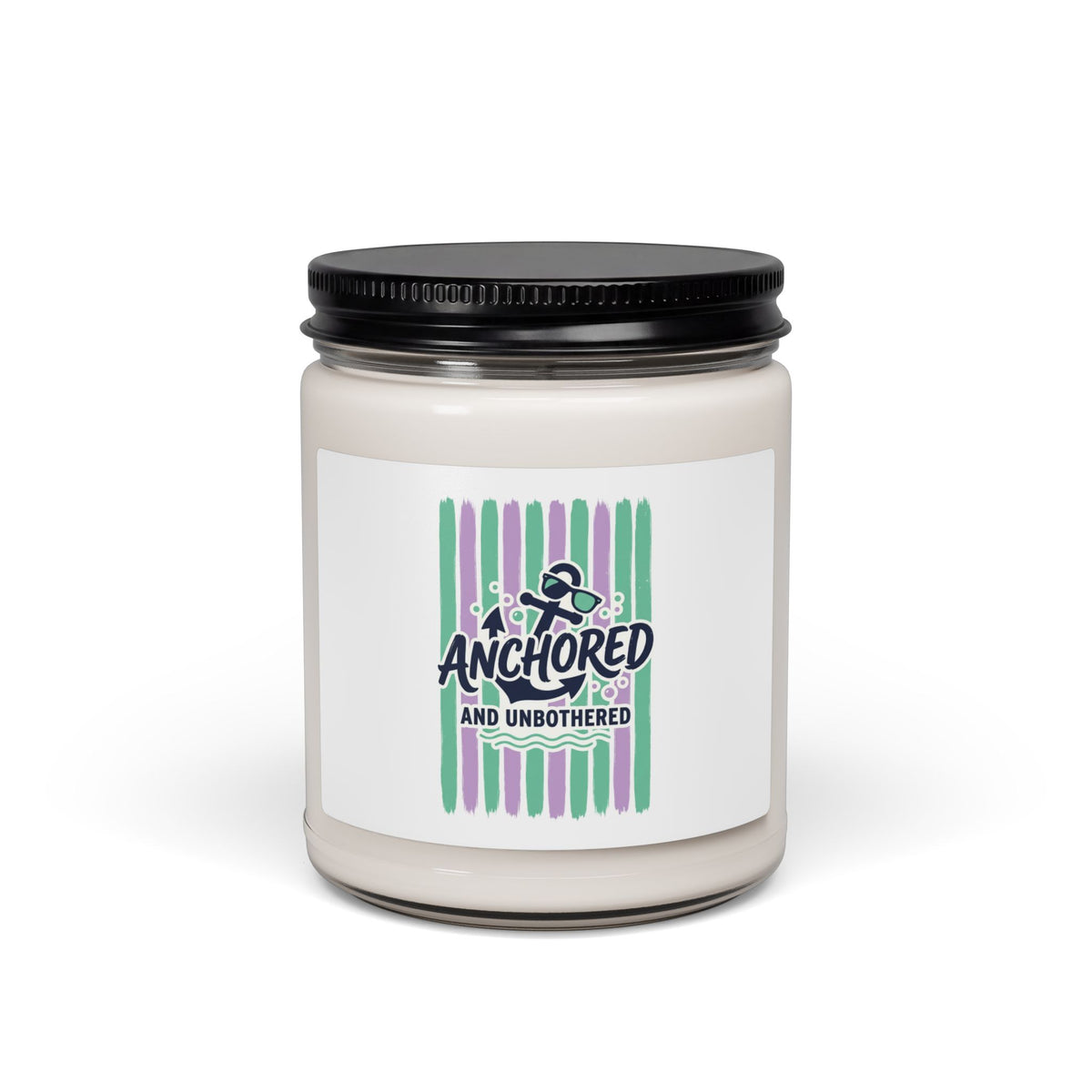 Anchored and Unbothered Candle, Soy Jar Candle | Nautical Cruise Vibes