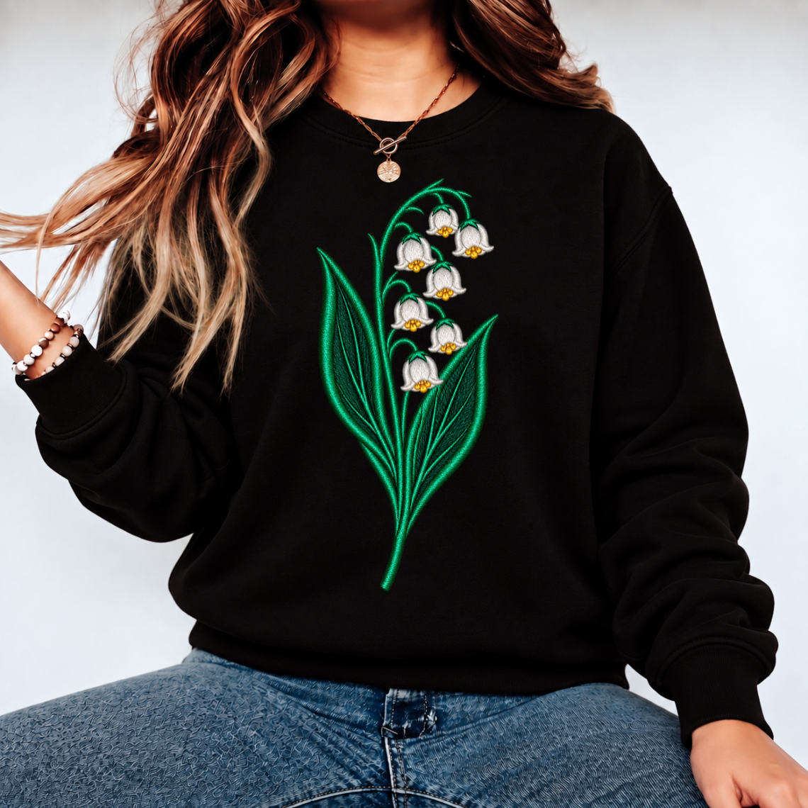 Lily of the Valley Embroidery Design | Floral Machine Embroidery