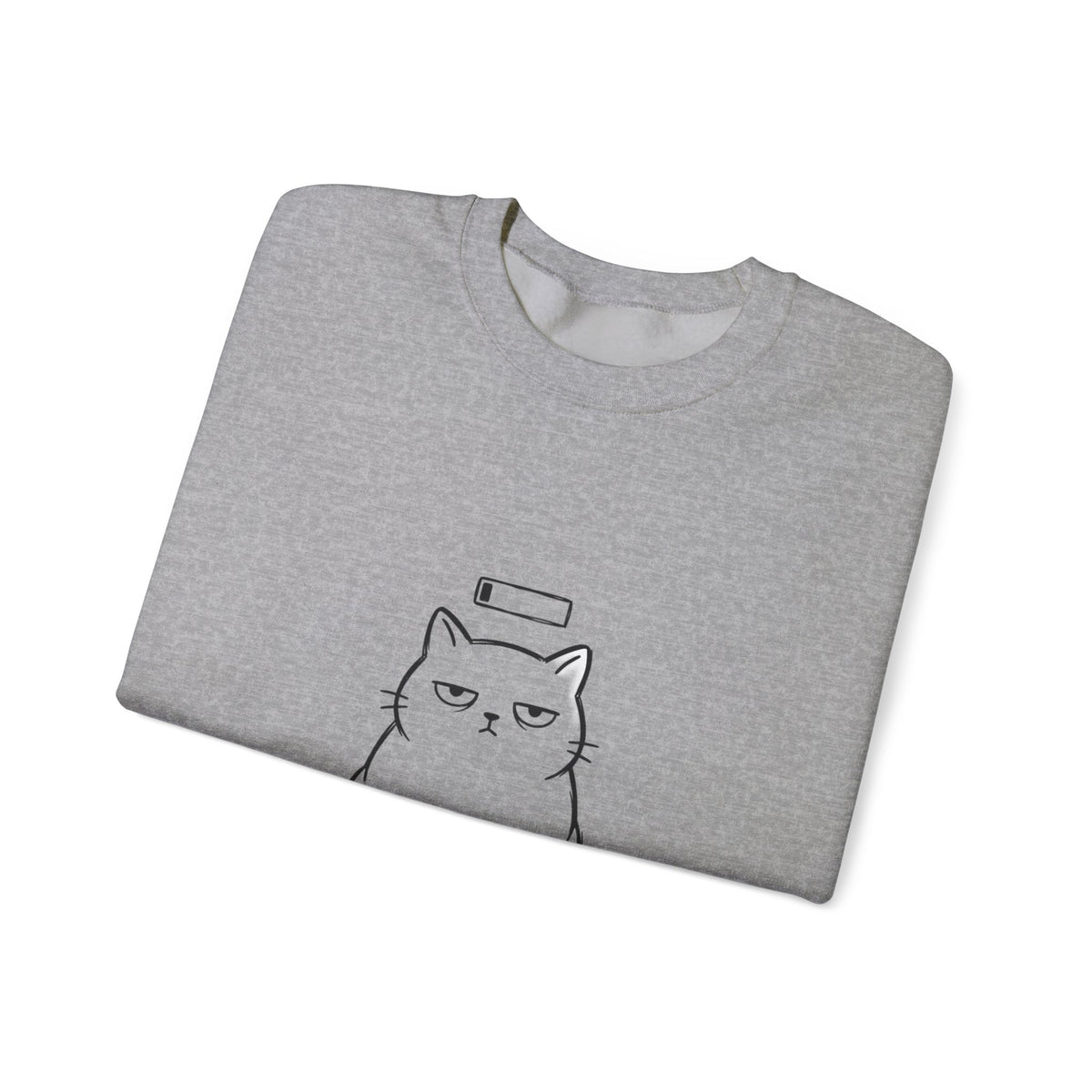 Patience 1% Cat Sweatshirt | Grumpy Humor, Deadpan Cat Illustration