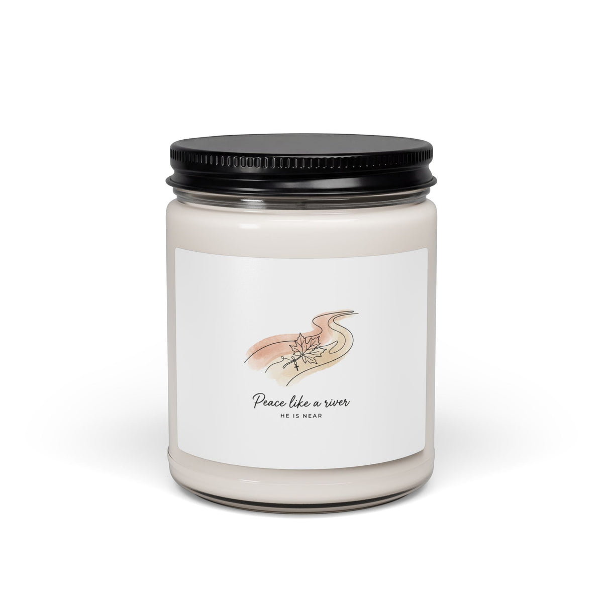 Peace Like a River Soy Candle, Christian Autumn, Fall Scripture Candle