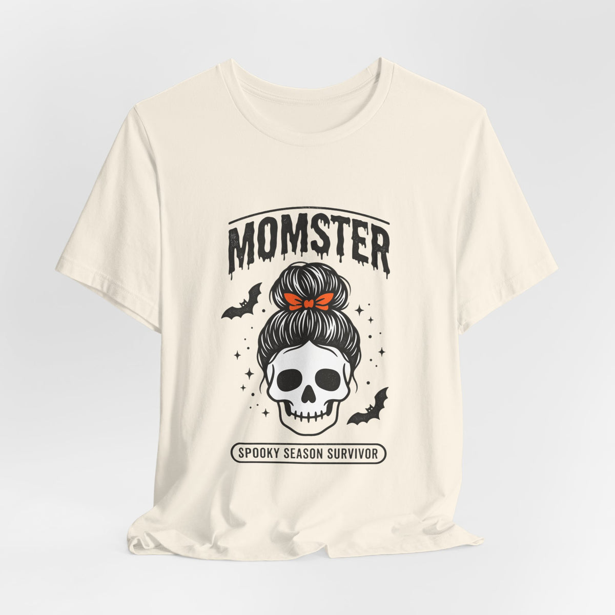 Momster Skull Momster Tee | Halloween mom, bats & spooky lettering