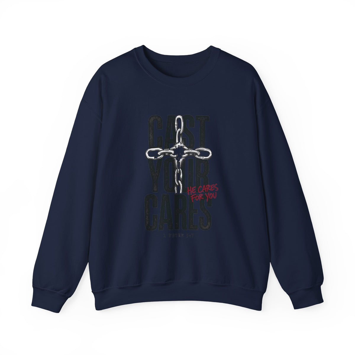 Cast Your Cares Sweatshirt | Christian Streetwear, Scripture Graphic