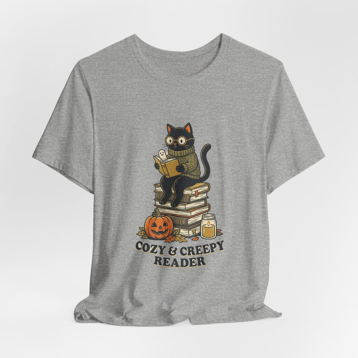 Cozy & Creepy Reader T-Shirt | Spooky Reader Halloween Bookish Shirt