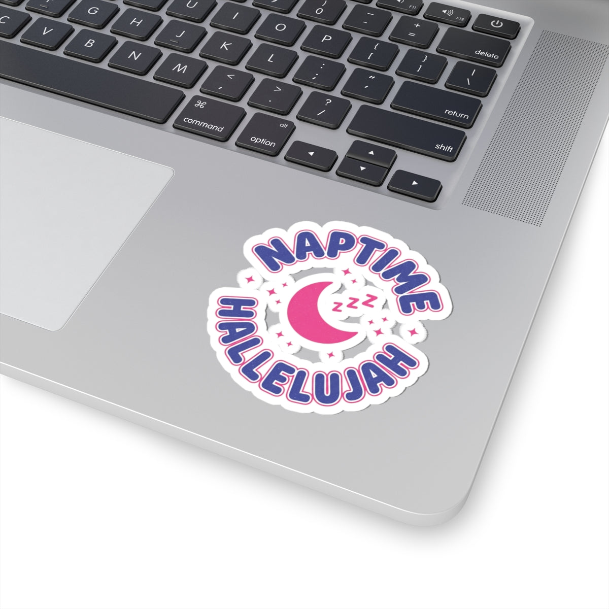 Naptime Hallelujah Kiss-Cut Stickers | Faith Mom Humor, Pastel Retro Typography
