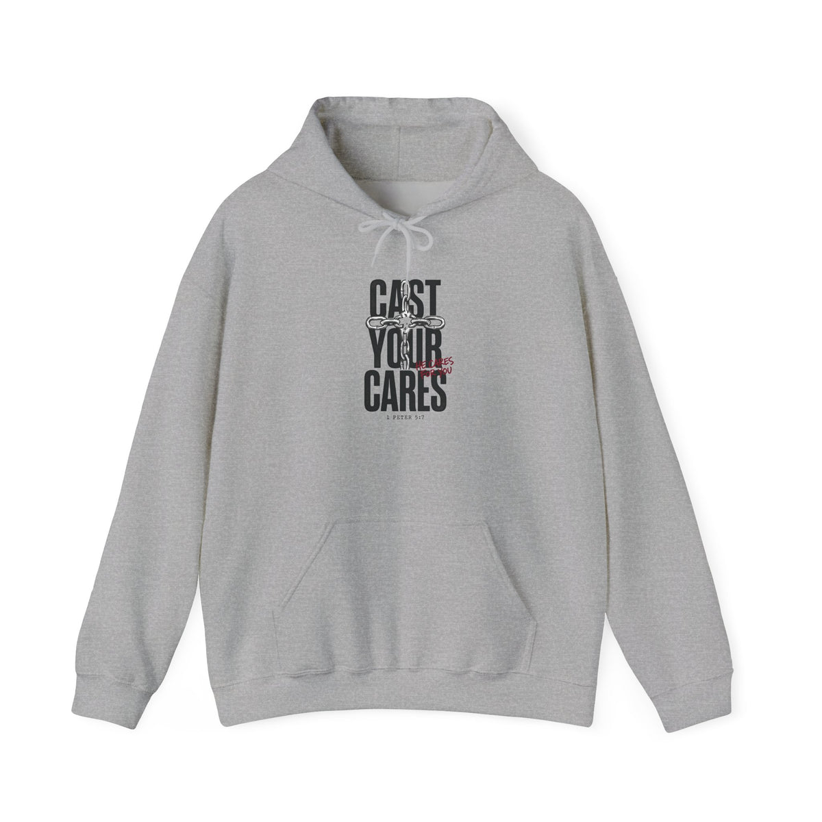 Cast Your Cares Hoodie | Christian Streetwear, Scripture Typography
