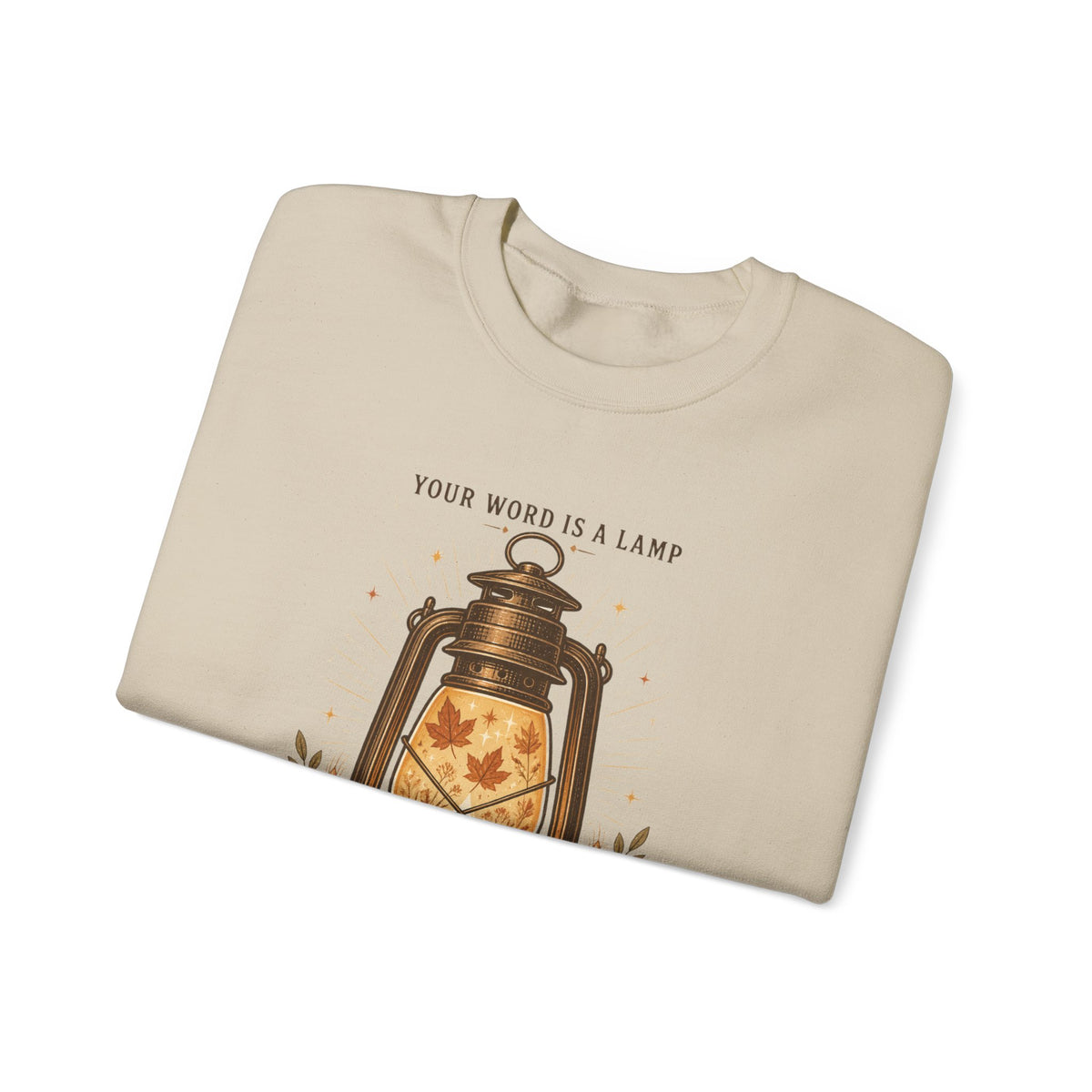 Your Word Is A Lamp Crewneck Sweatshirt | Christian Autumn, Psalm 119:105