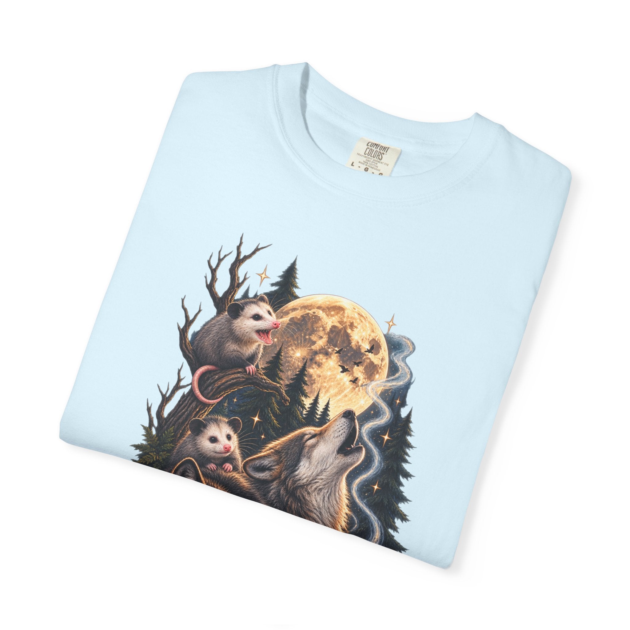 Wolf Moon Graphic T-Shirt — Wolves, Forest & Full Moon Nature Tee