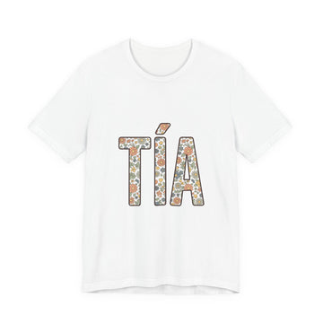TÍA Floral Letter Tee | Auntie T-shirt, Spanish Auntie Apparel