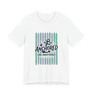 Anchored and Unbothered Tee | Cruise Vacation Shirt, Nautical Anchor, Tropical Stripes