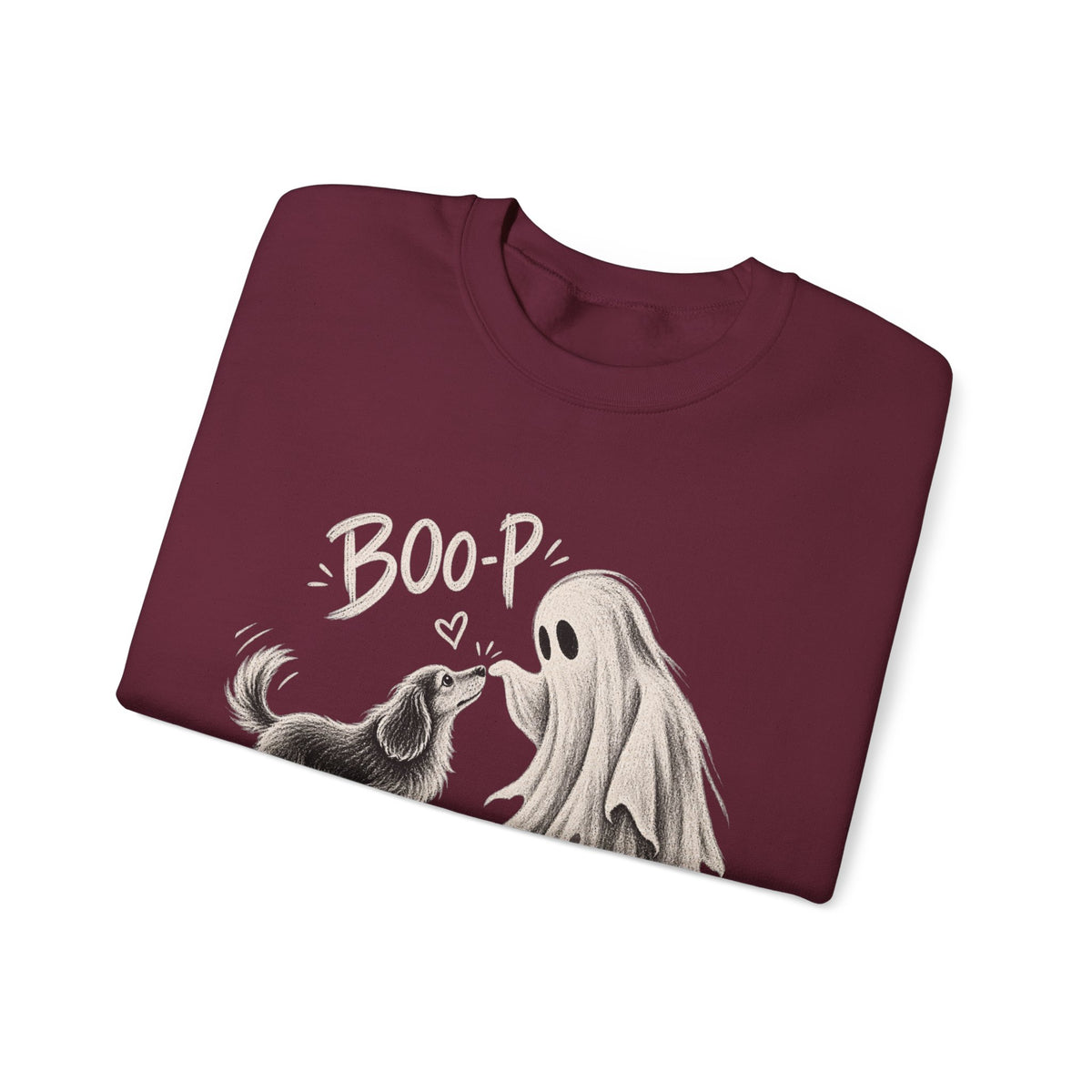 Halloween Ghost & Dog "Boop" Crewneck Sweatshirt