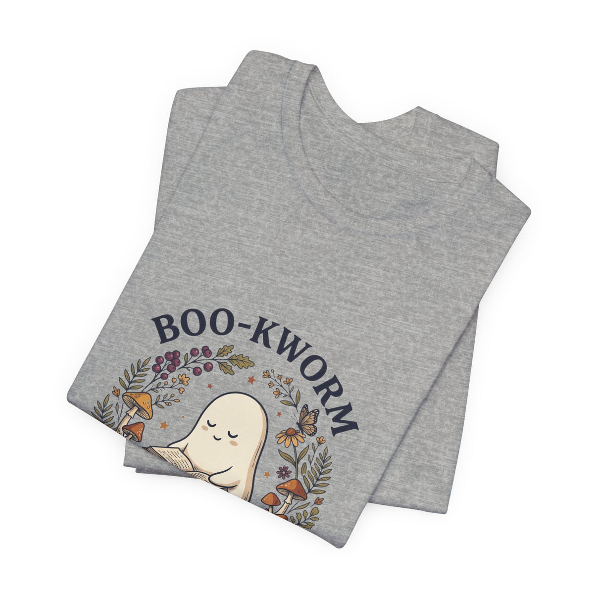 Boo-Kworm Botanica Tee | Spooky Reader, Cute Ghost Reading