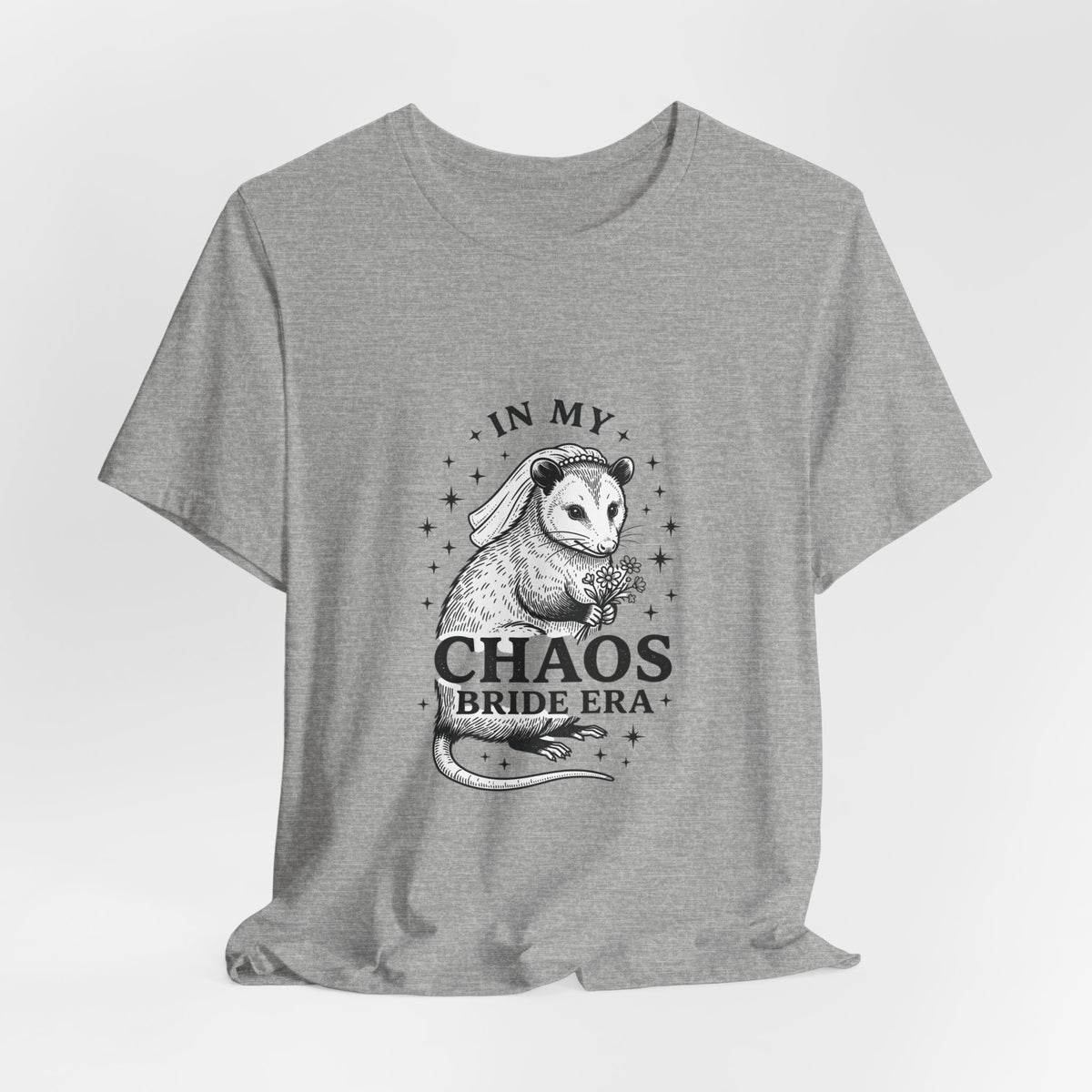 Chaos Bride Era Tee | Engaged Bride Slogan, Vintage Script Wedding Shirt