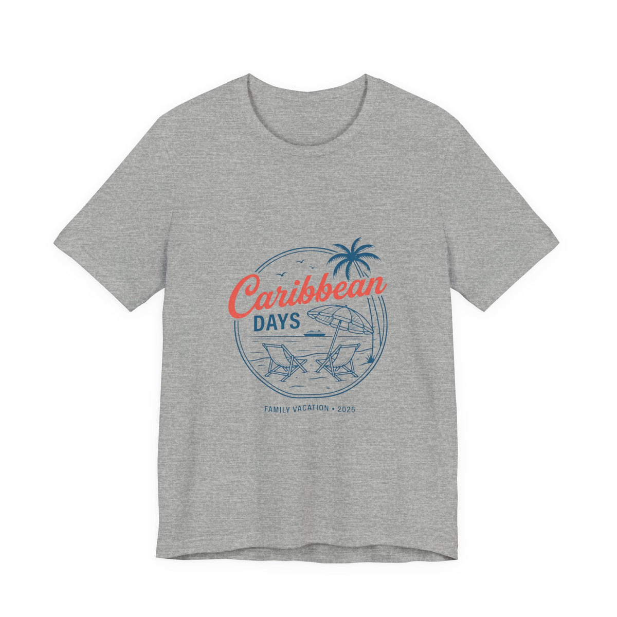 Caribbean Days Beach Scene Tee | Cruise Vacation Shirt, Nautical Tropical