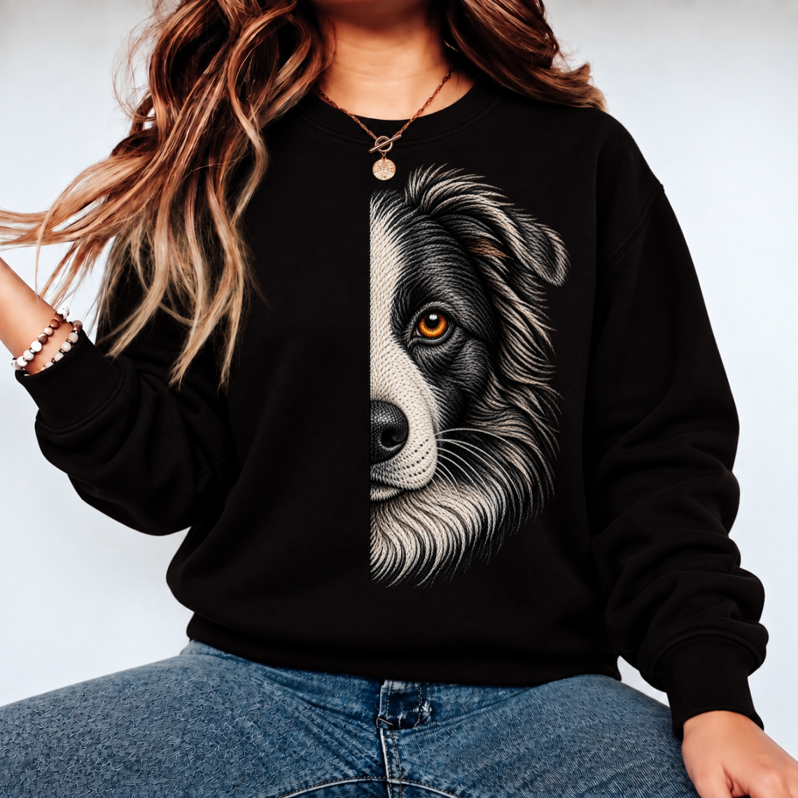 Border Collie Dog Embroidery Design