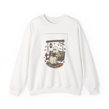 Ghost Reading in Armchair Sweatshirt | Spooky Reader, Halloween Bookish