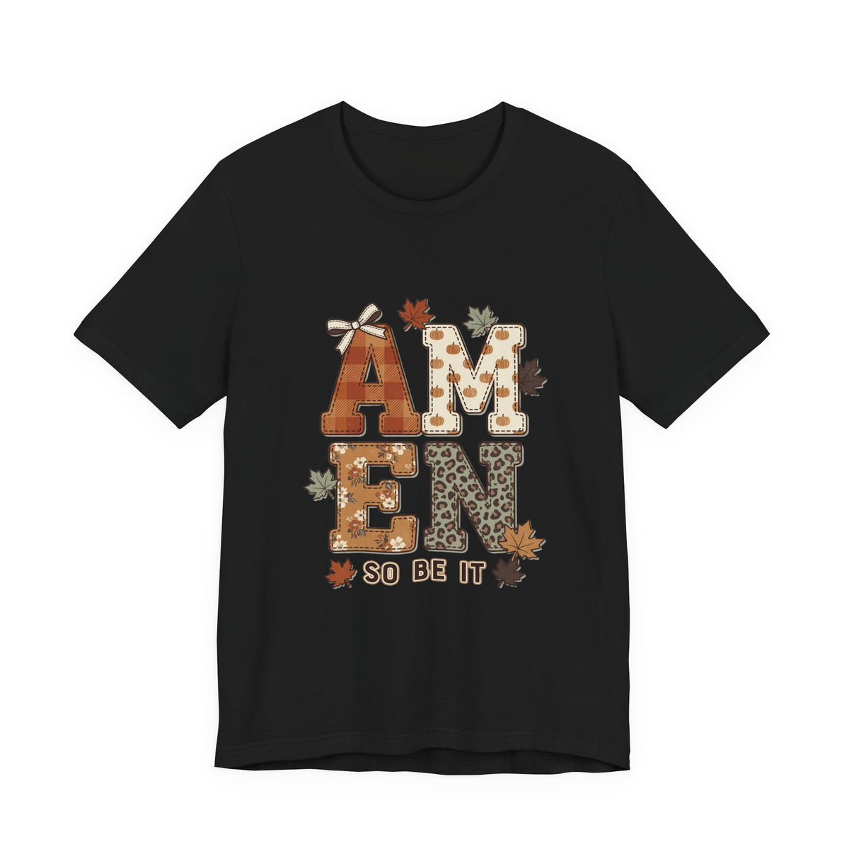 Amen So Be It Tee | Christian Autumn, Fall Leaves & Pumpkin Script