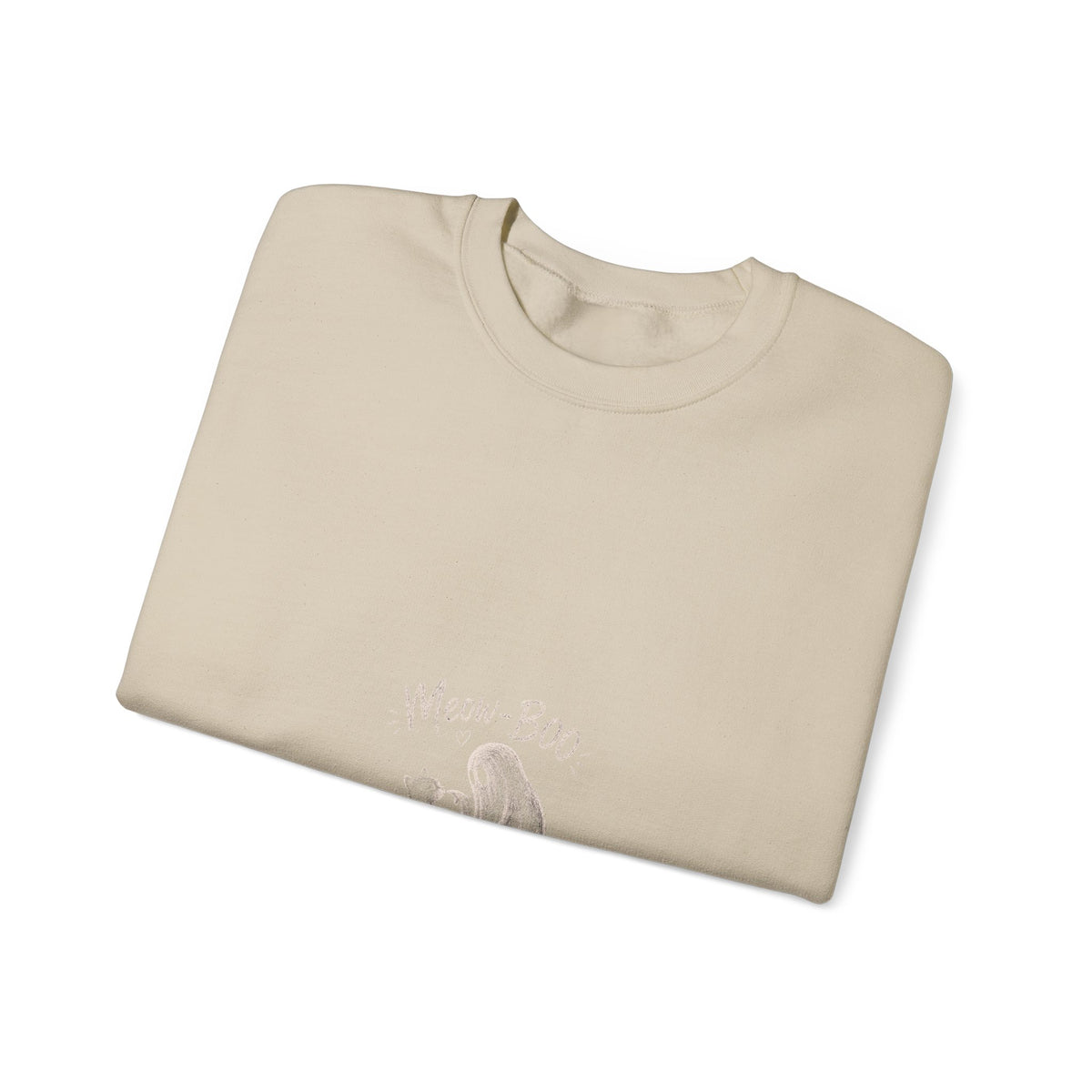 Crewneck Sweatshirt - Cute 'Mom + Boo' Minimalist Dog Mom Design