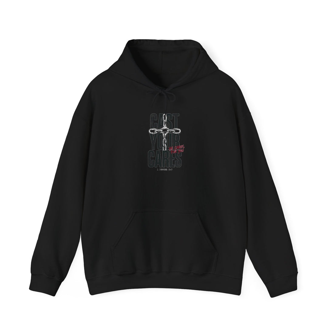 Cast Your Cares Hoodie | Christian Streetwear, Scripture Typography
