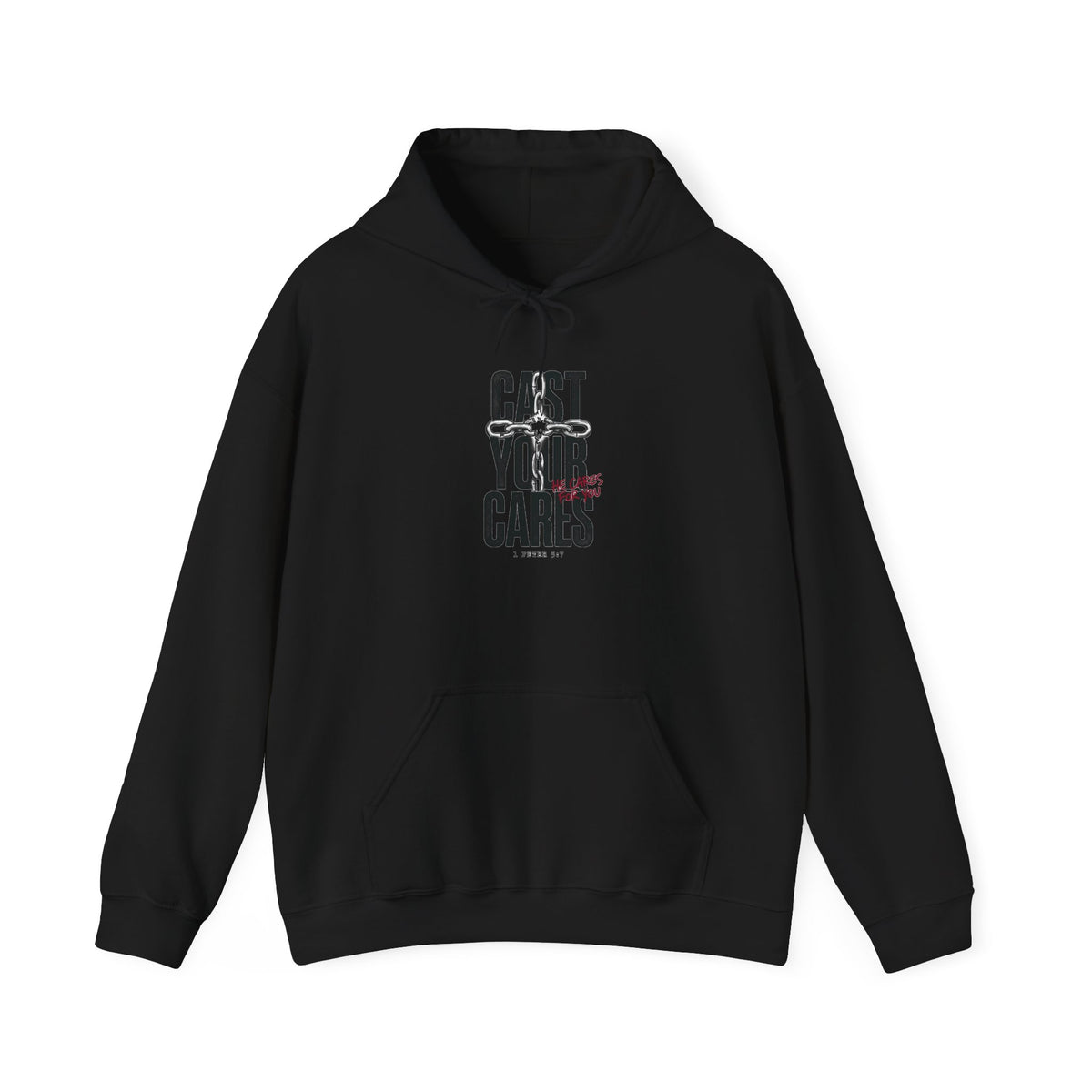 Cast Your Cares Hoodie | Christian Streetwear, Scripture Typography