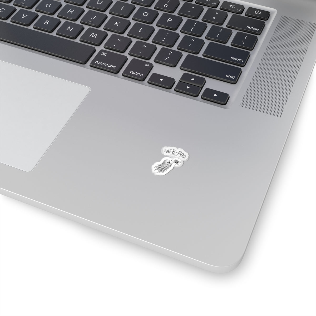 Web-Boo Ghost Sticker — Cute Spooky Laptop Decal
