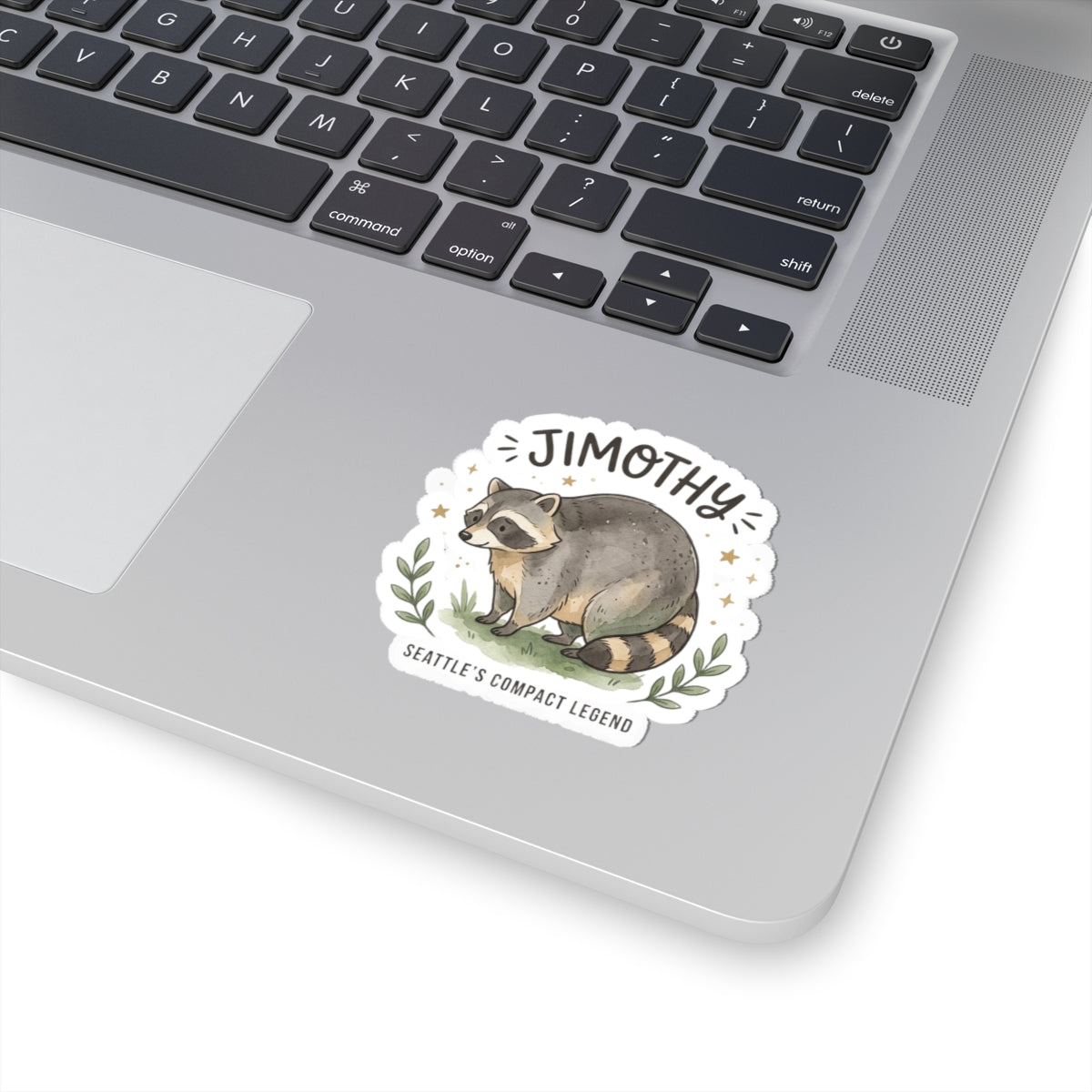 Seattle compact raccoon sticker, Kiss-Cut Sticker | Wholesome meme wildlife