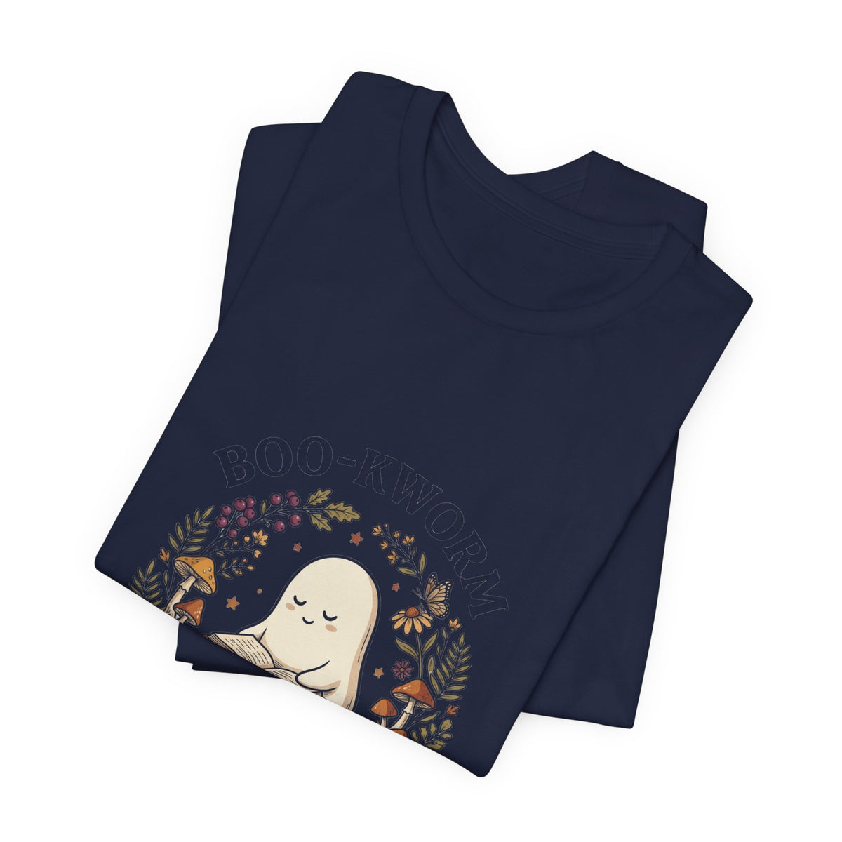 Boo-Kworm Botanica Tee | Spooky Reader, Cute Ghost Reading