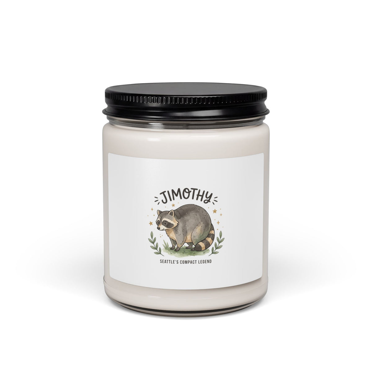 Seattle Raccoon Illustration Candle | Soy Candle, Wholesome Meme Wildlife