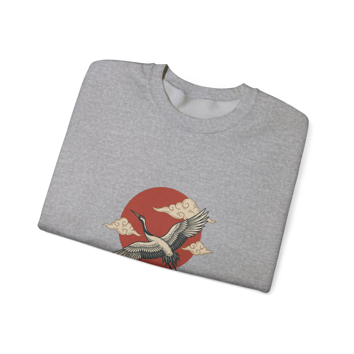 Vintage Flash Crane Sweatshirt | Traditional Tattoo-Inspired, Limited Palette