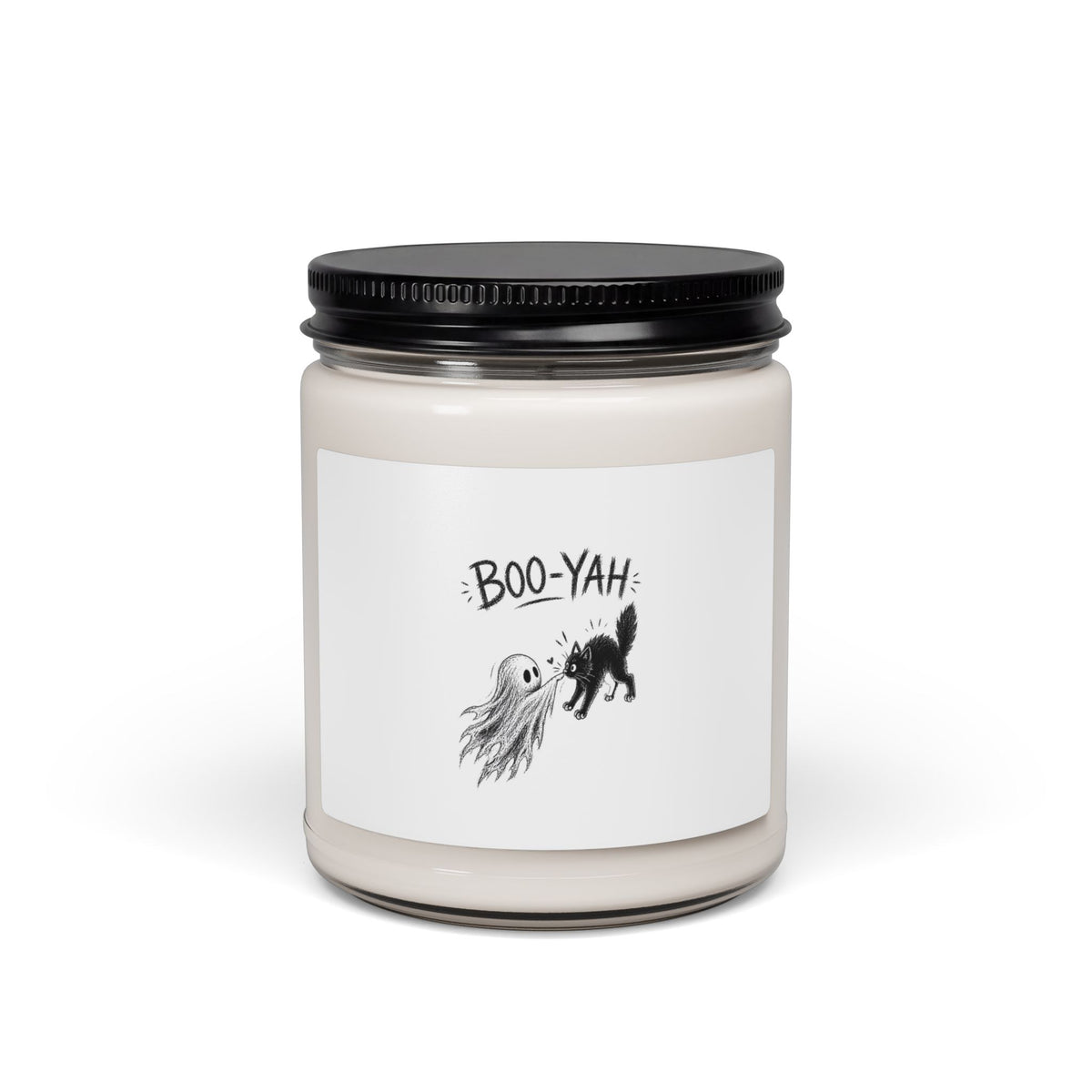 Halloween 'Boo-Yah' Scented Soy Candle — 9oz Spooky Ghost & Cat Jar