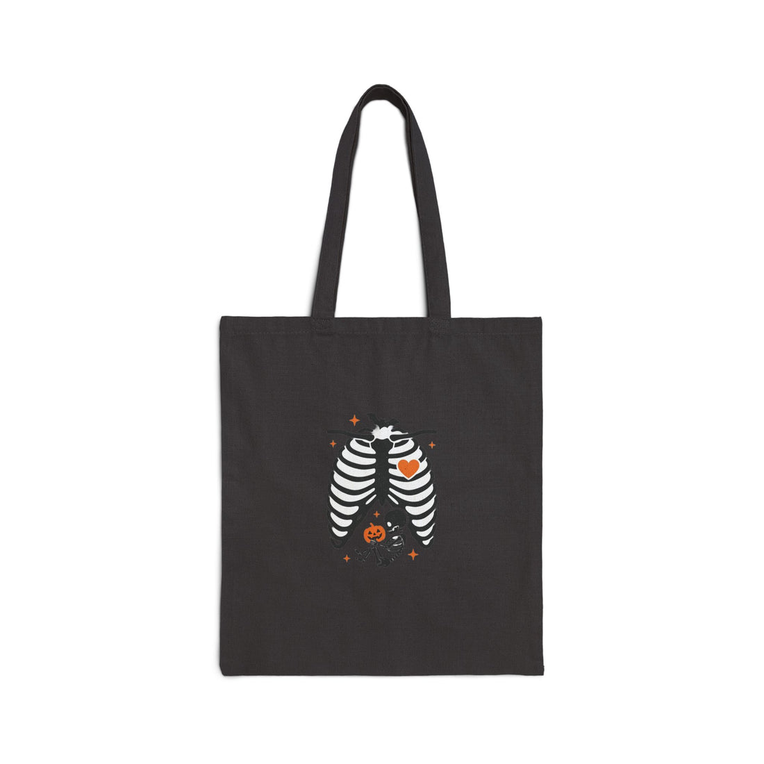Skeleton Ribcage Tote, Halloween Family Matching, Spooky Bones Pumpkin Webs