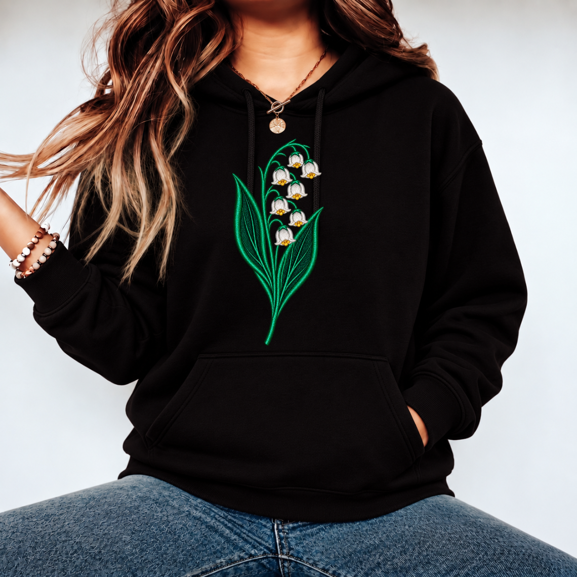 Lily of the Valley Embroidery Design | Floral Machine Embroidery