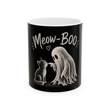 Meow-Boo Halloween Cat Ceramic Mug (11oz, 15oz)