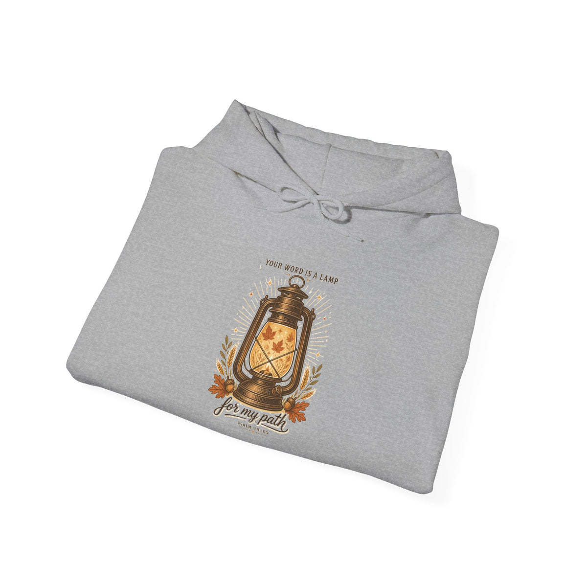 Lamp of Life Lantern Hoodie | Christian Autumn, Fall Leaves Sweatshirt