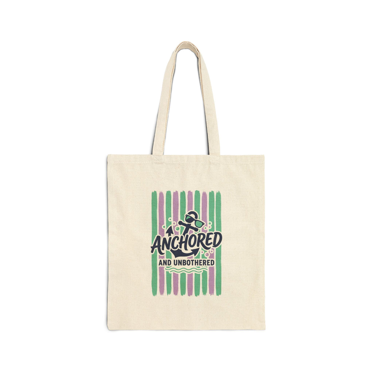 Anchored and Unbothered Tote | Cruise Vacation, Nautical Stripes