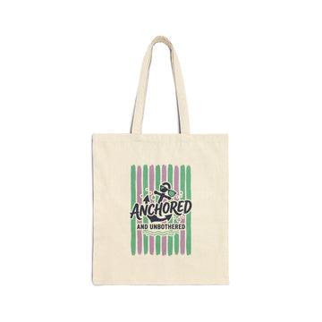 Anchored and Unbothered Tote | Cruise Vacation, Nautical Stripes