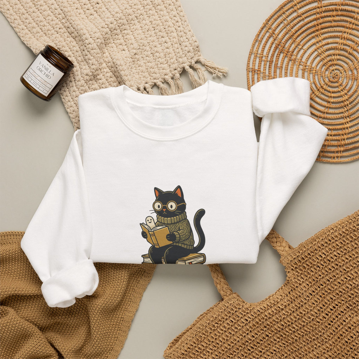 Cozy & Creepy Reader Sweatshirt | Spooky Reader Halloween Bookish
