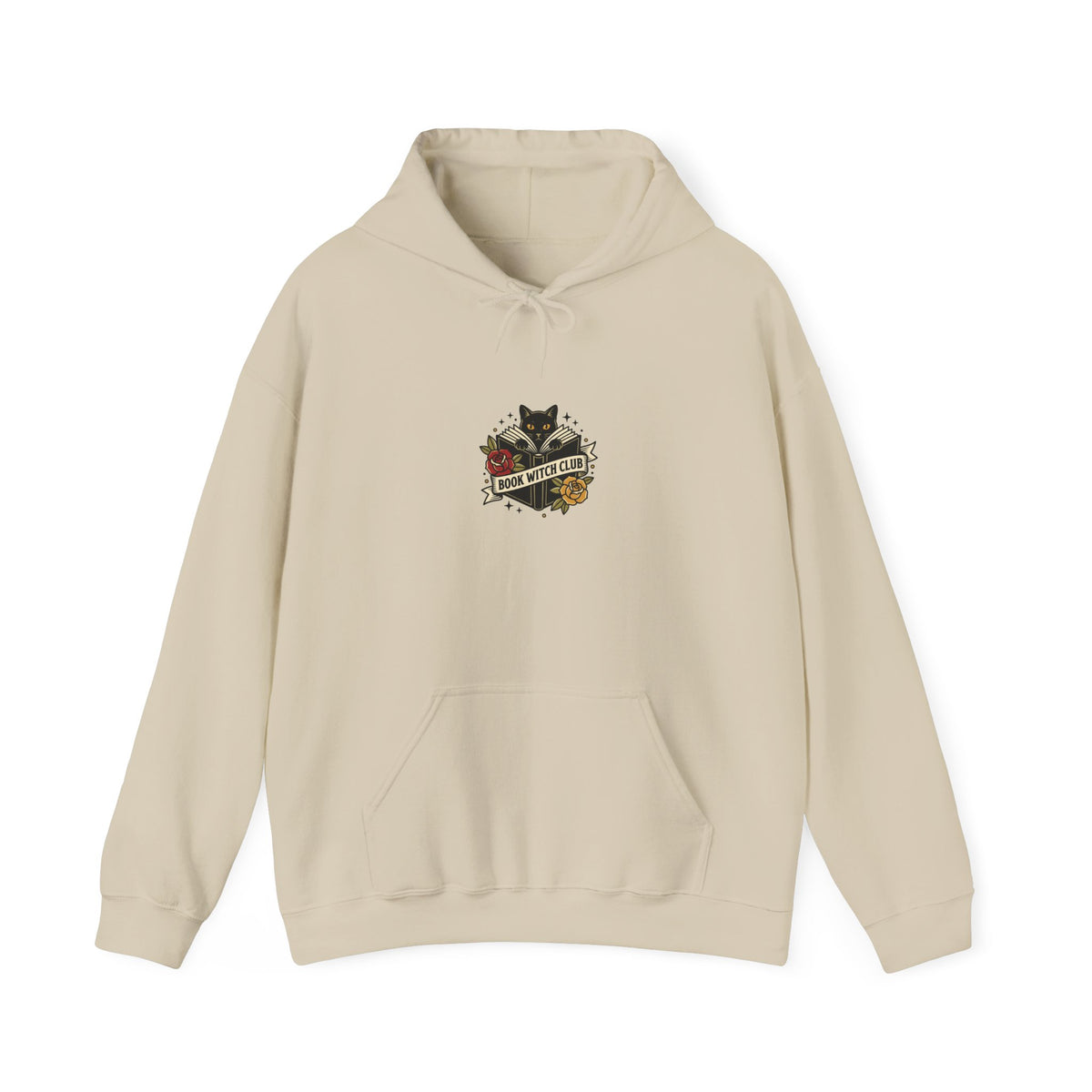 Cat & Roses Traditional Tattoo Hoodie | Vintage Flash, Banner