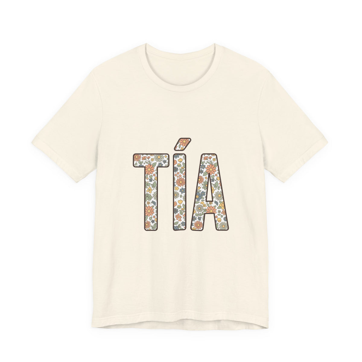 TÍA Floral Letter Tee | Auntie T-shirt, Spanish Auntie Apparel